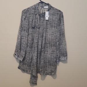 New York and Company bow neck top